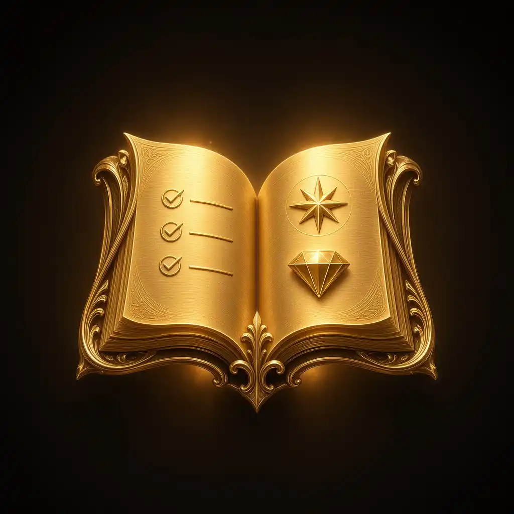 หนังสือกฎพร้อมรายการสัญลักษณ์